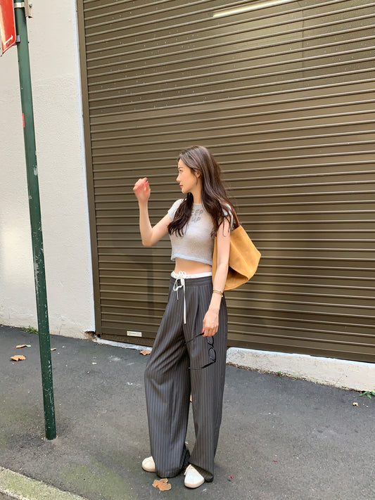 [PRE-ORDER] WIDE-LEG SPRING SLACKS