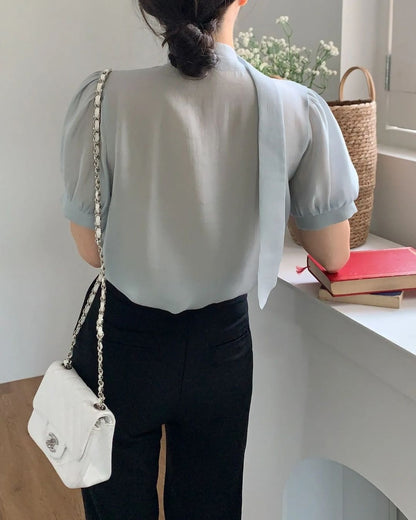 [PRE-ORDER] MARGARET ELEGANT TIE BLOUSE