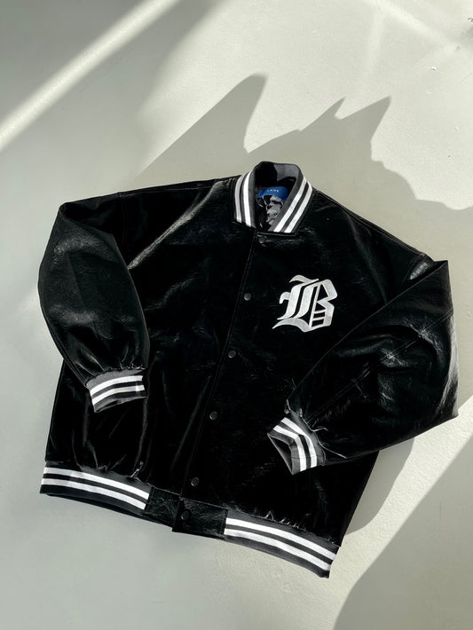 THE BAD NEWS TIMES LEATHER VARSITY JACKET