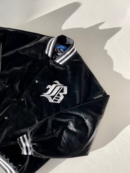 THE BAD NEWS TIMES LEATHER VARSITY JACKET