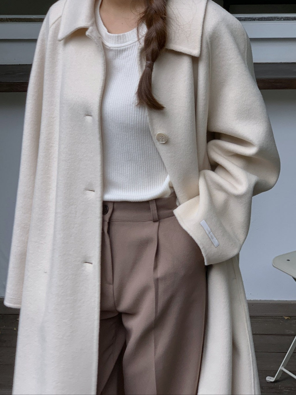 CREAMY CLOUD WOOL COAT