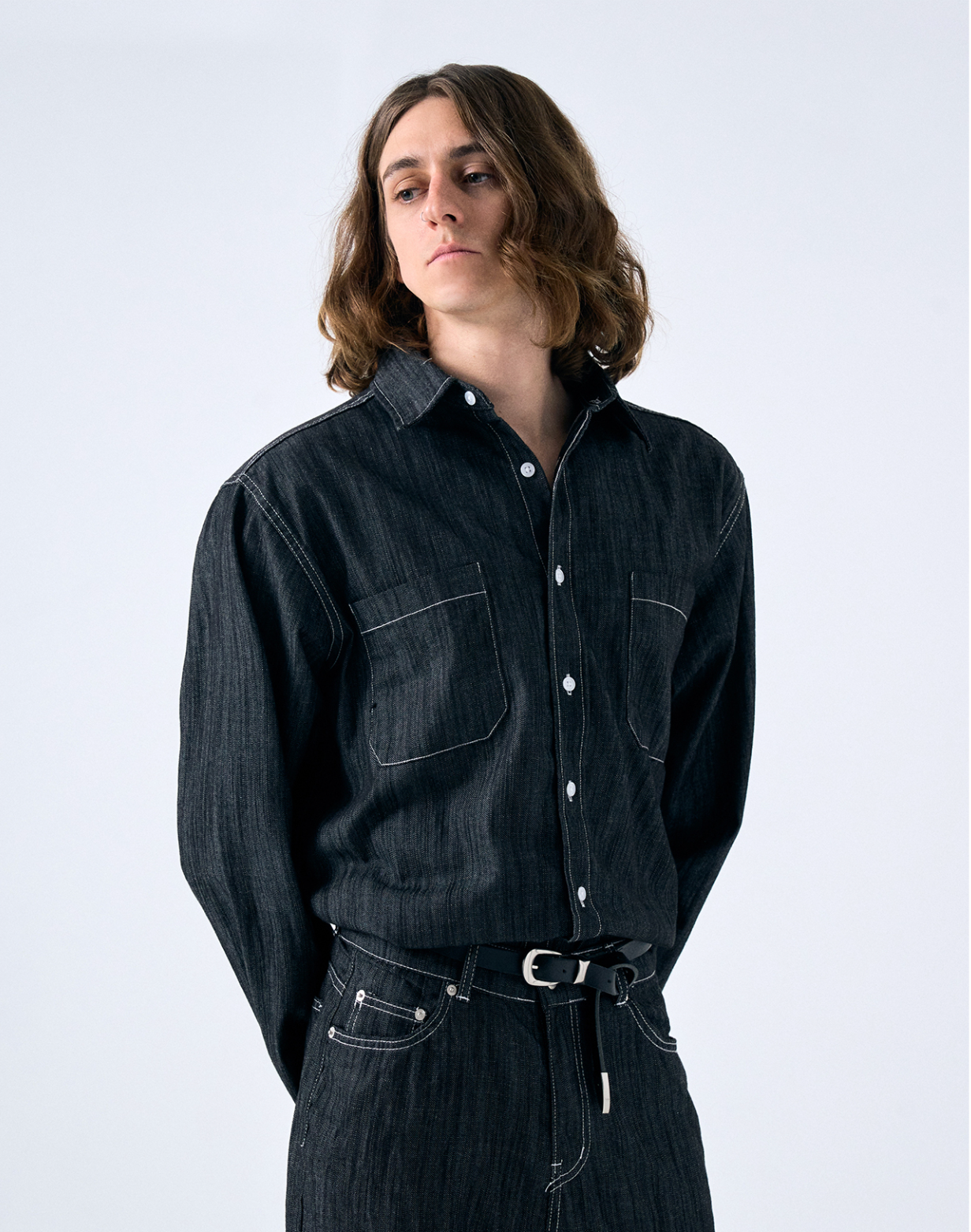 RAW DENIM BUTTON-UP SHIRTS