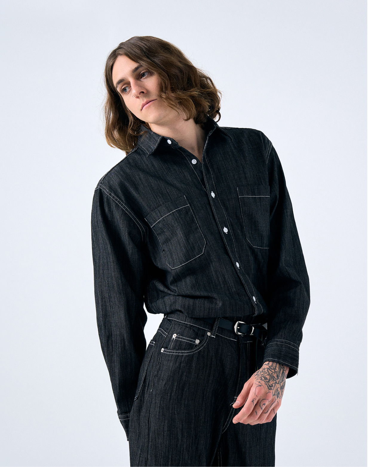 RAW DENIM BUTTON-UP SHIRTS