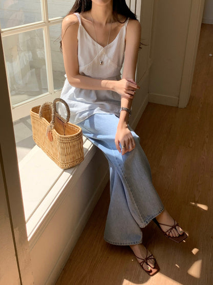 Spring Flowy Wave Blouse -White