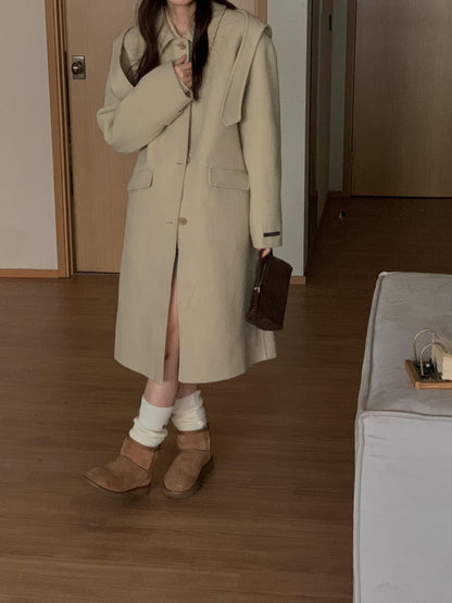 [PRE-ORDER] ÉTOILE HANDMADE WOOL COAT WITH DETACHABLE HOOD