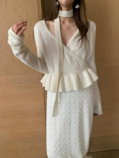 [PRE-ORDER]  SOFT HUG FRILL CARDIGAN
