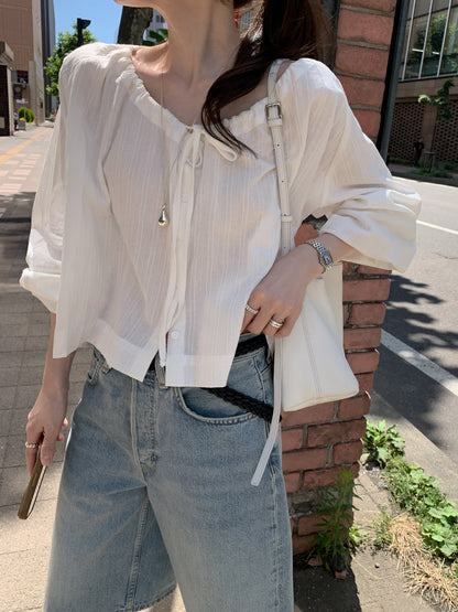 [PRE-ORDER] MILKY SHEER BOLERO BLOUSE