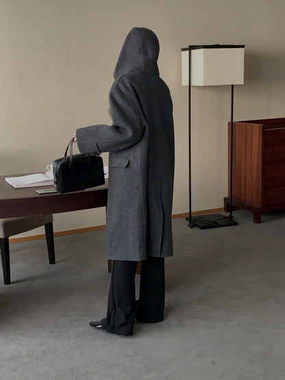 [PRE-ORDER] ÉTOILE HANDMADE WOOL COAT WITH DETACHABLE HOOD