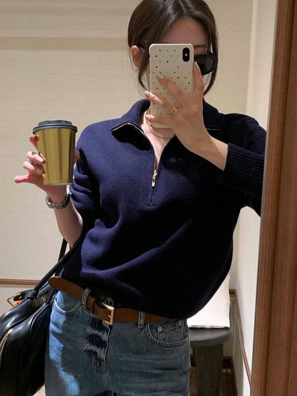 [PRE-ORDER]  AUTUMN RELAXED QUARTER-ZIP KNIT