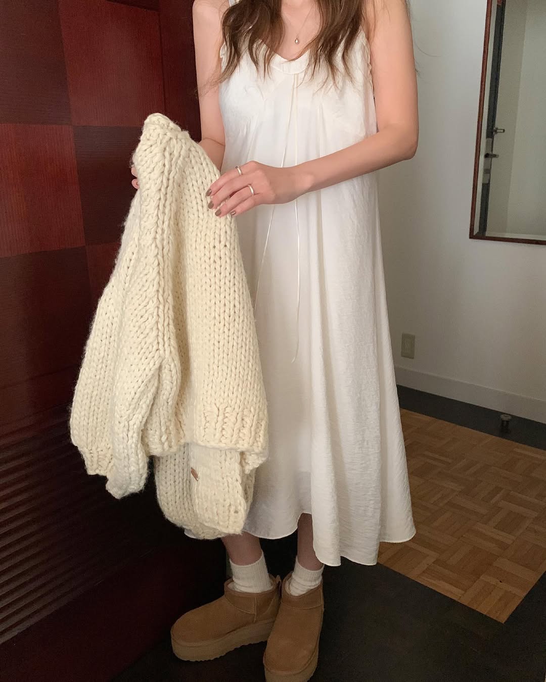 [PRE-ORDER] SOFT WHISPER FRILL DRESS (adjustable straps)