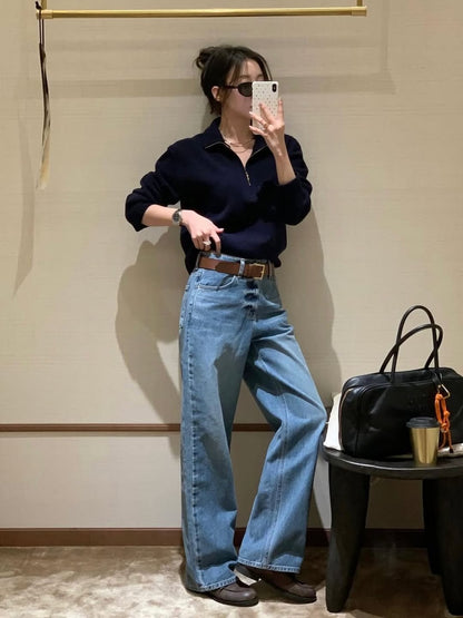 [PRE-ORDER]  AUTUMN RELAXED QUARTER-ZIP KNIT