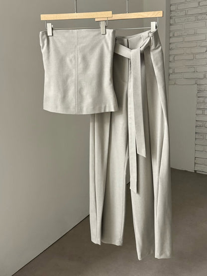 [PRE-ORDER] SIGNATURE BELTED DRAPE TROUSERS