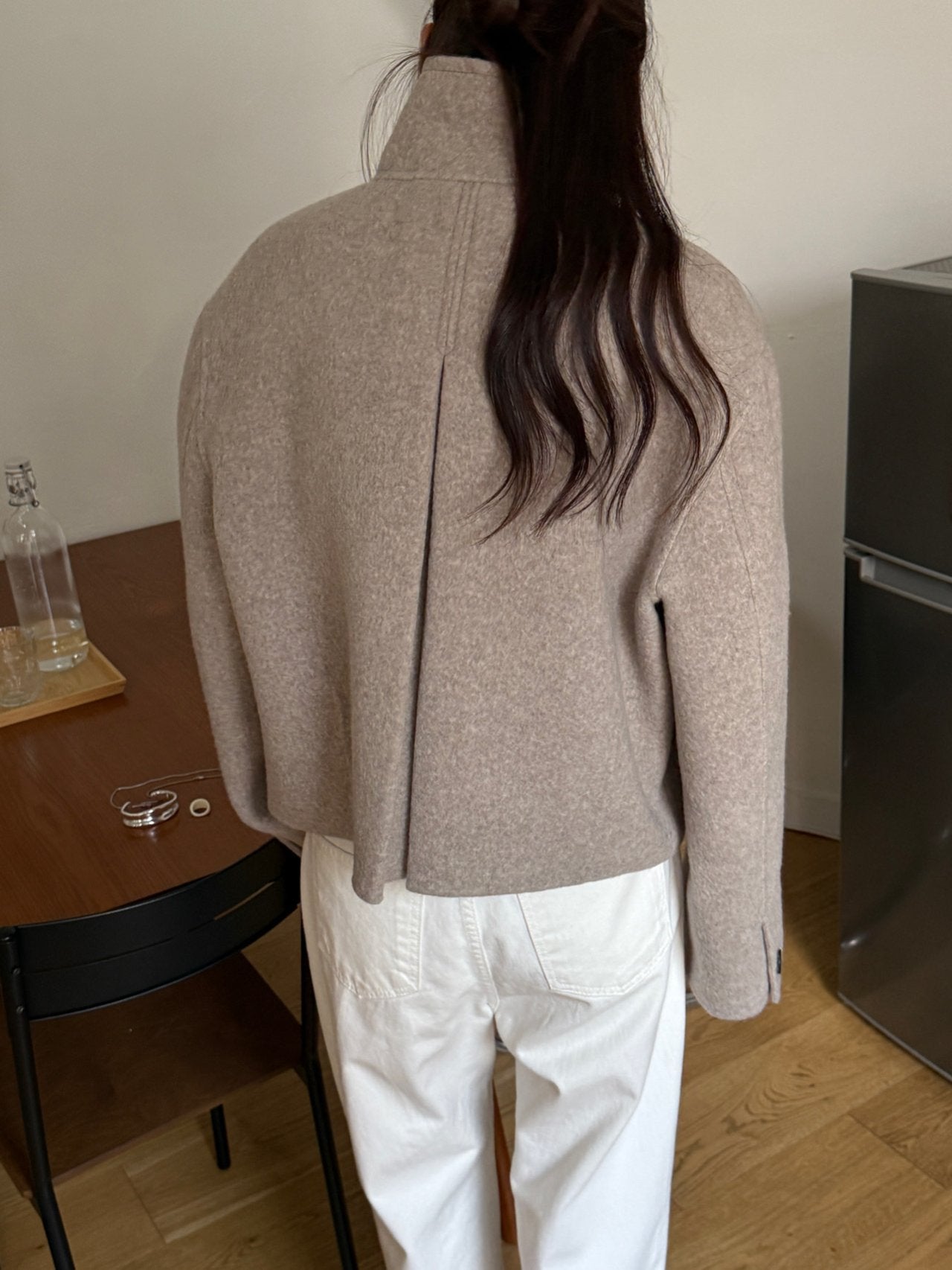 [PRE-ORDER] THE SCULPTED FUNNEL WOOL JACKET