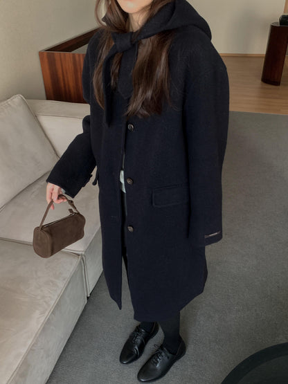 [PRE-ORDER] ÉTOILE HANDMADE WOOL COAT WITH DETACHABLE HOOD