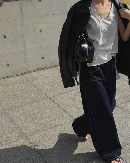 [PRE-ORDER] CURVE STITCHED FORM RAW DENIM