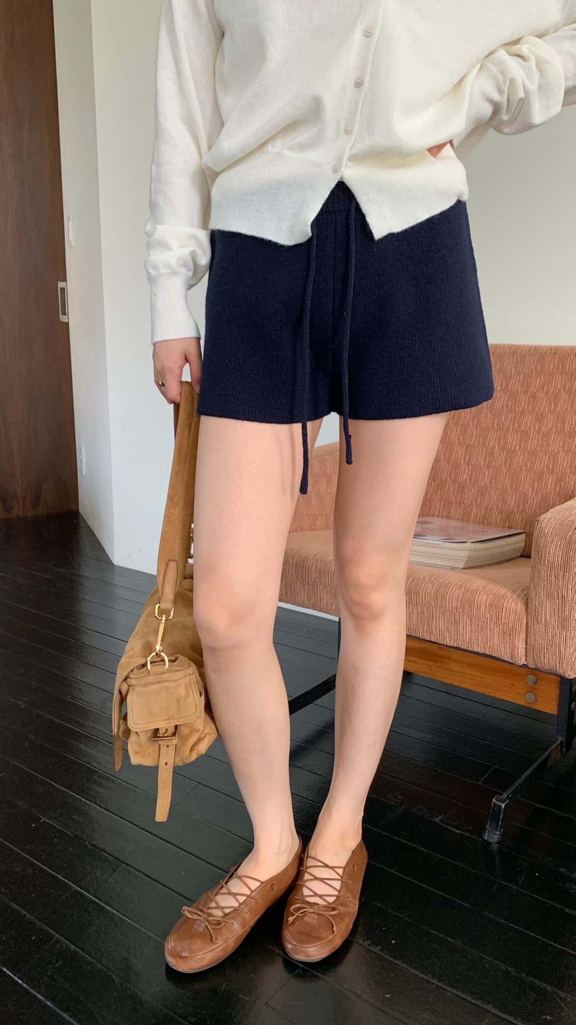 [PRE-ORDER]  SOFT WOOL KNIT MINI SHORTS