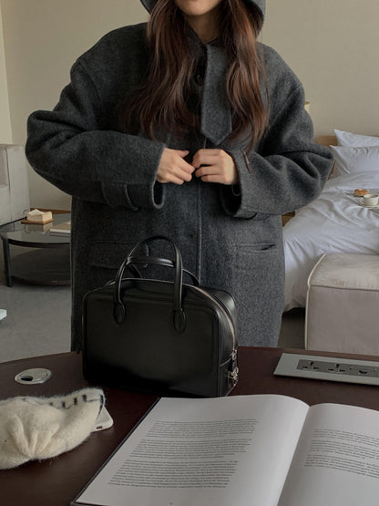 [PRE-ORDER] ÉTOILE HANDMADE WOOL COAT WITH DETACHABLE HOOD