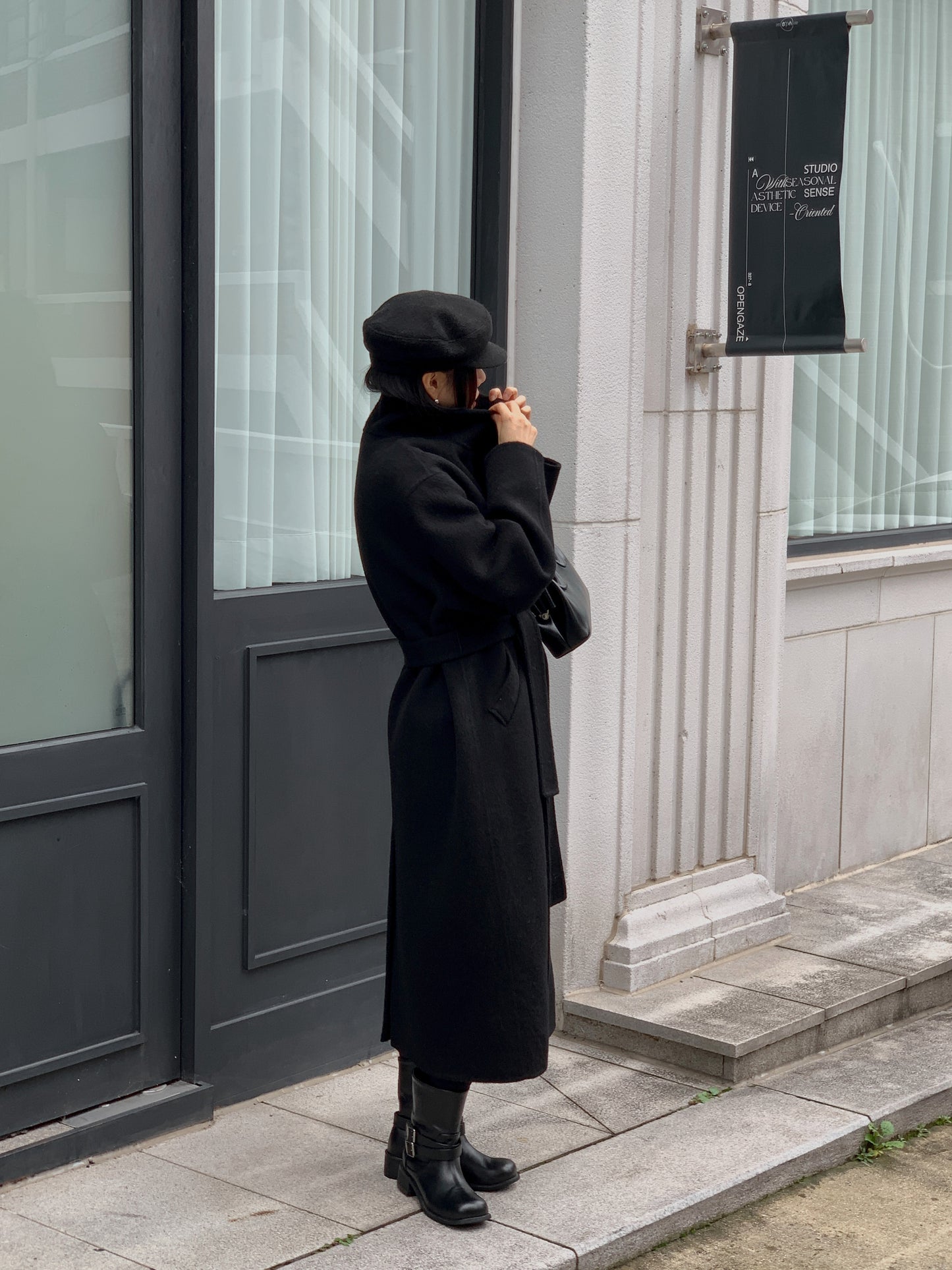 [PRE-ORDER] RUE HIGH NECK ALPACA BLEND HANDMADE COAT