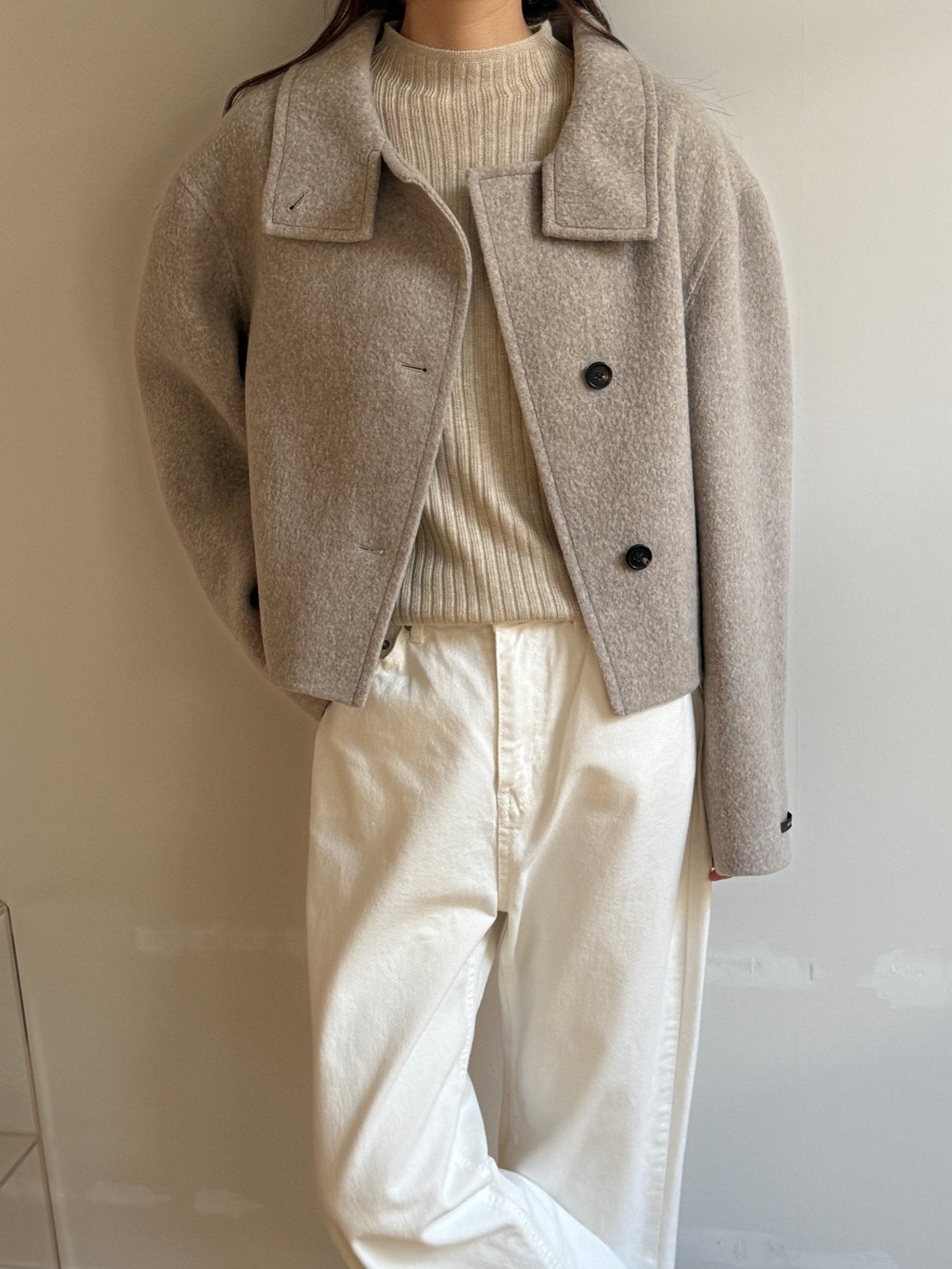[PRE-ORDER] THE SCULPTED FUNNEL WOOL JACKET