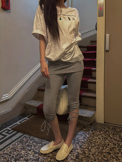 [PRE-ORDER] WRAP RIBBON CAPRI LEGGINGS