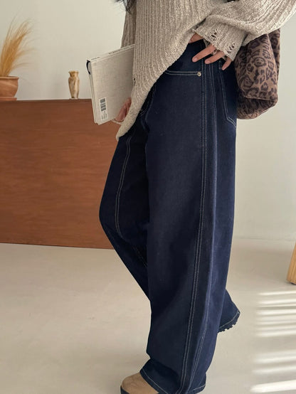 [PRE-ORDER] CURVE STITCHED FORM RAW DENIM