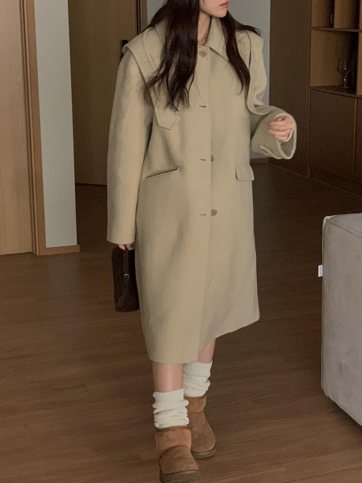 [PRE-ORDER] ÉTOILE HANDMADE WOOL COAT WITH DETACHABLE HOOD