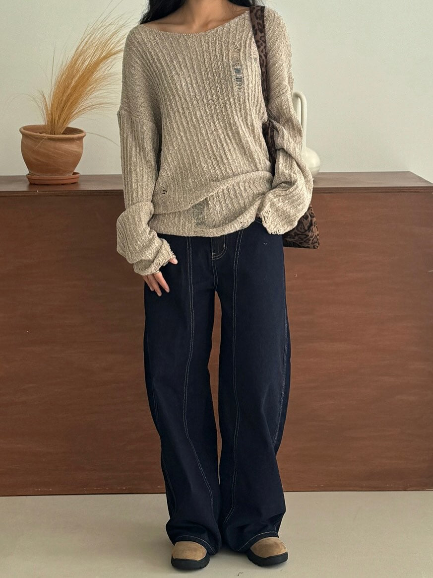 [PRE-ORDER] CURVE STITCHED FORM RAW DENIM