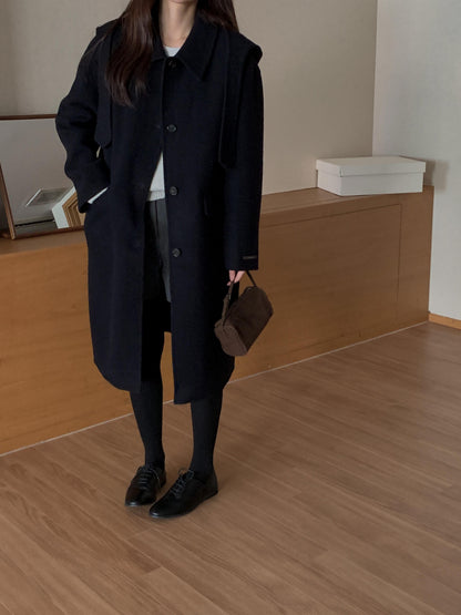 [PRE-ORDER] ÉTOILE HANDMADE WOOL COAT WITH DETACHABLE HOOD
