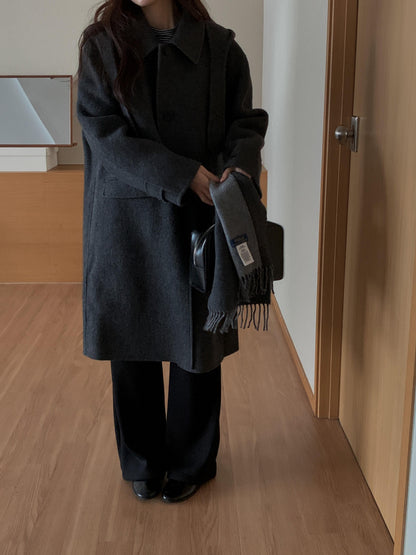 [PRE-ORDER] ÉTOILE HANDMADE WOOL COAT WITH DETACHABLE HOOD