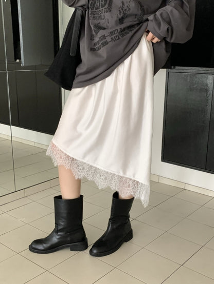 [PRE-ORDER]  MUSE LACE SATIN SKIRT