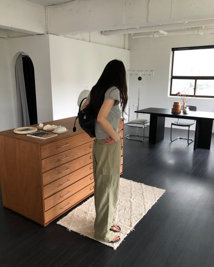 [PRE-ORDER]  STRING NYLON CARGO PANTS