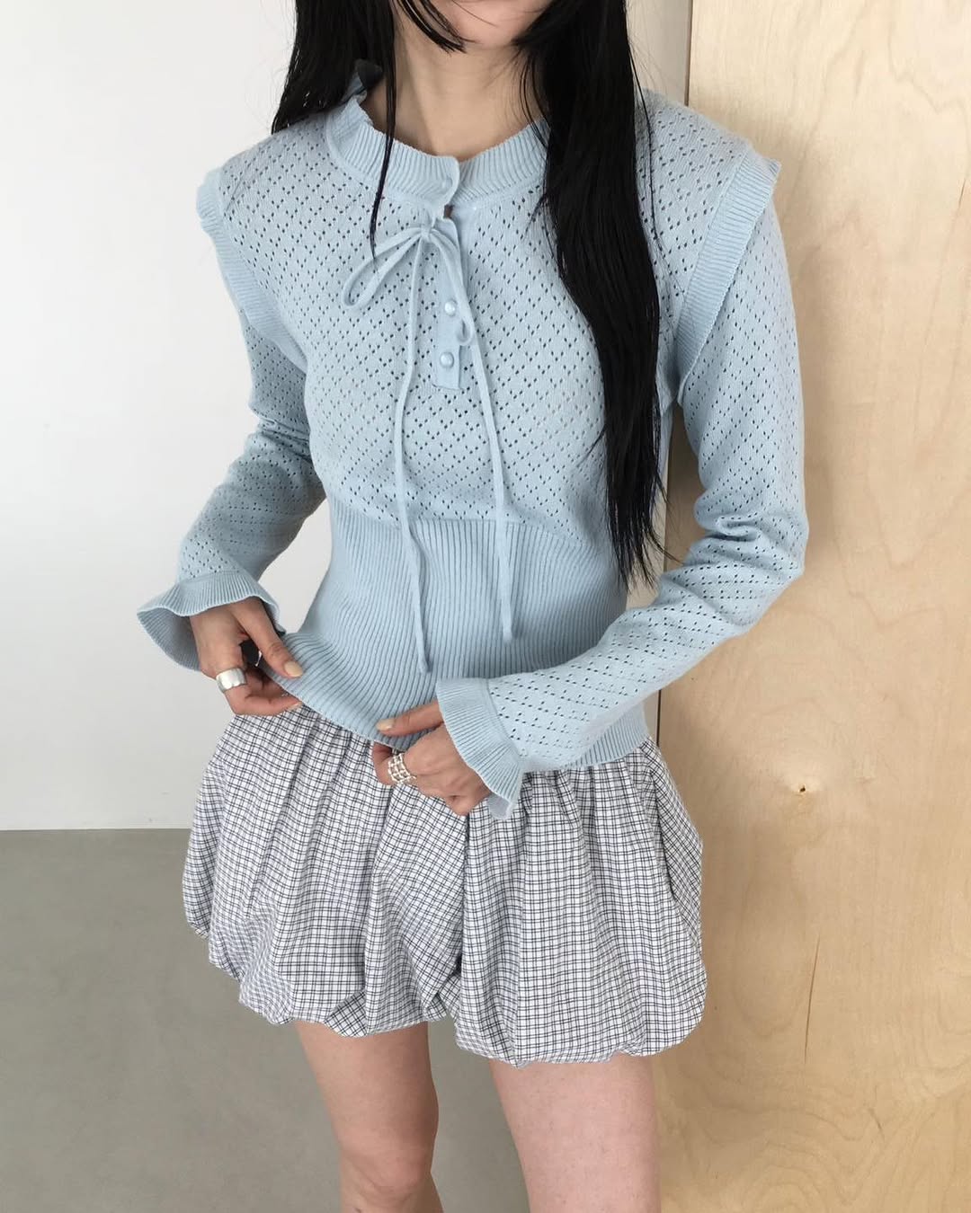 [PRE-ORDER]  SOFT SILHOUETTE FRILL TOP