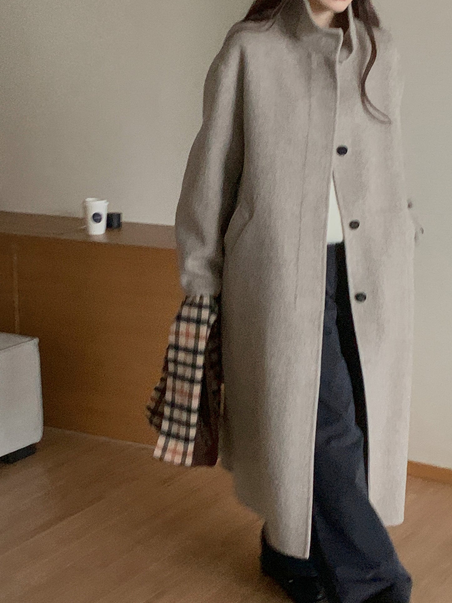 [PRE-ORDER] RUE HIGH NECK ALPACA BLEND HANDMADE COAT
