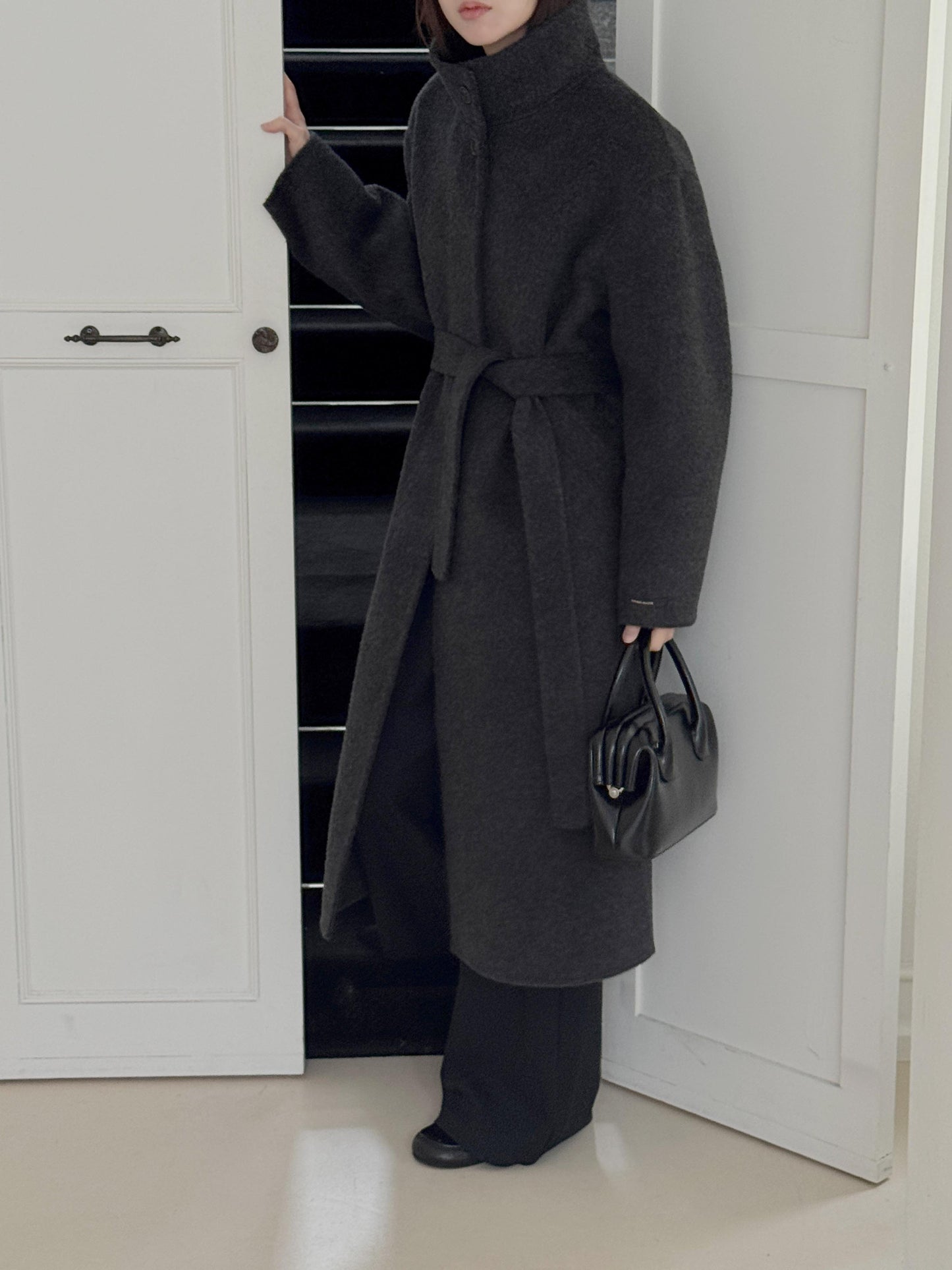 [PRE-ORDER] RUE HIGH NECK ALPACA BLEND HANDMADE COAT