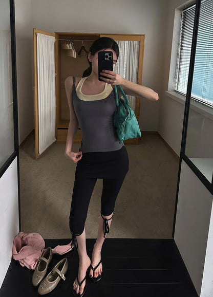 [PRE-ORDER] WRAP RIBBON CAPRI LEGGINGS