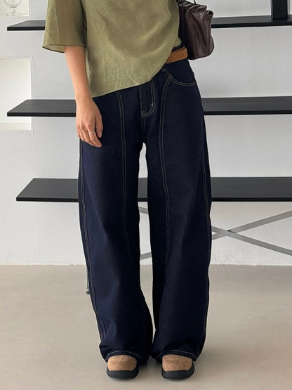 [PRE-ORDER] CURVE STITCHED FORM RAW DENIM