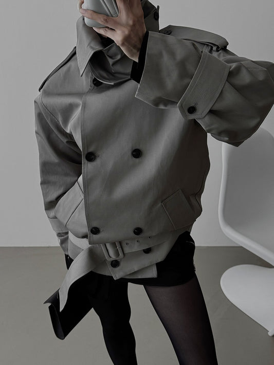 [PRE-ORDER] POWER SHOULDER HALF TRENCH