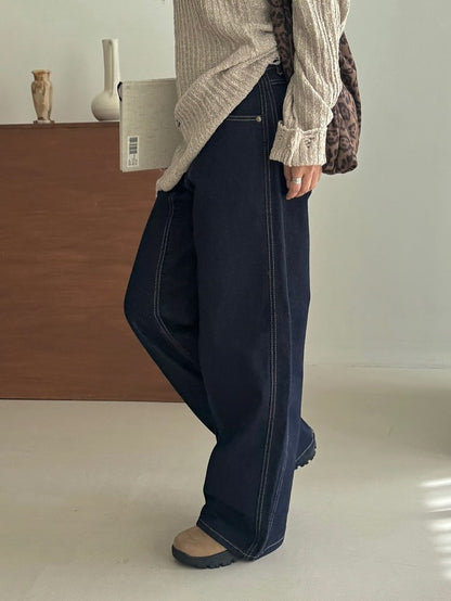 [PRE-ORDER] CURVE STITCHED FORM RAW DENIM