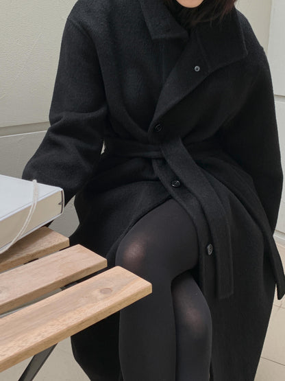 [PRE-ORDER] RUE HIGH NECK ALPACA BLEND HANDMADE COAT