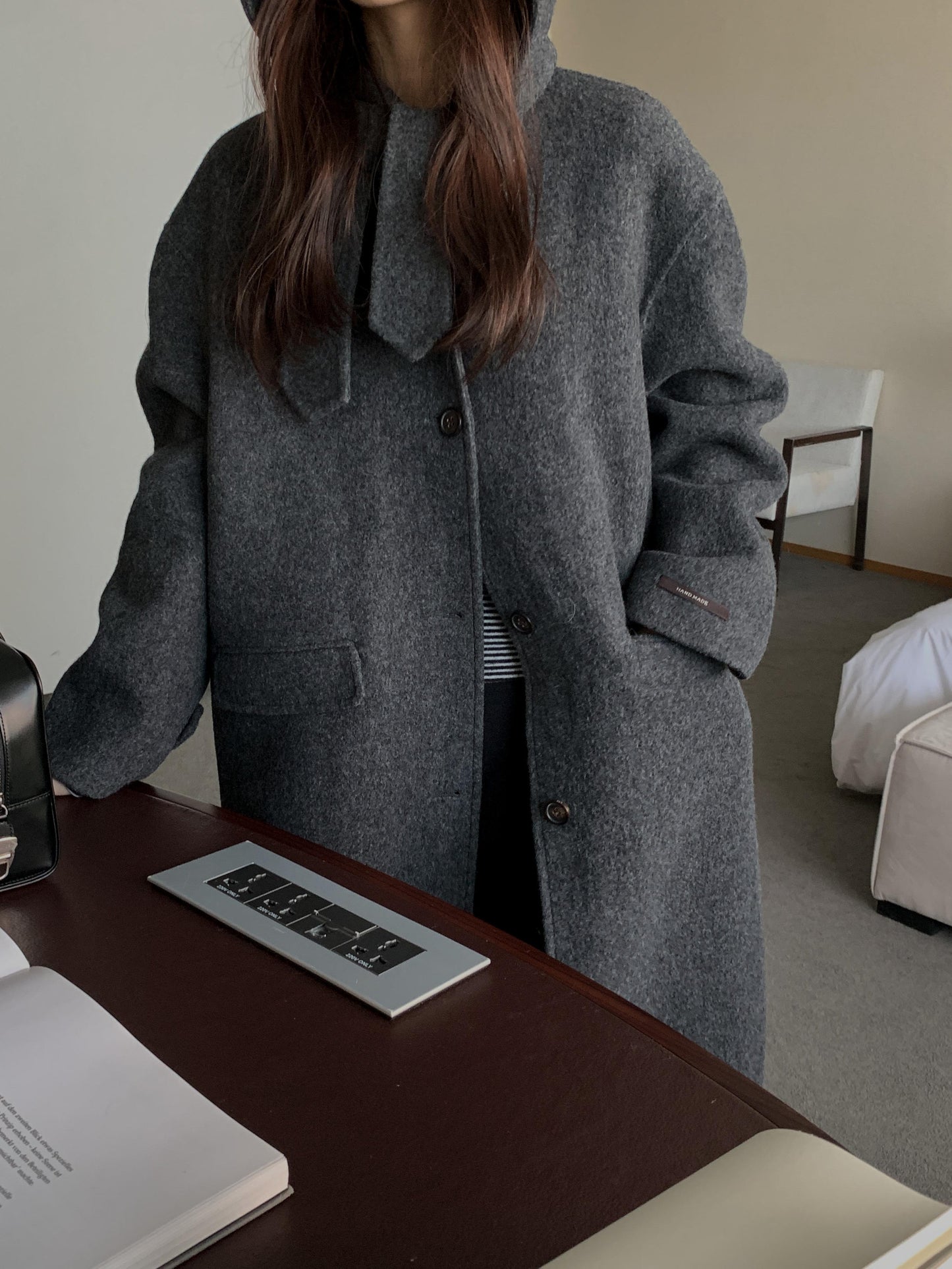 [PRE-ORDER] ÉTOILE HANDMADE WOOL COAT WITH DETACHABLE HOOD