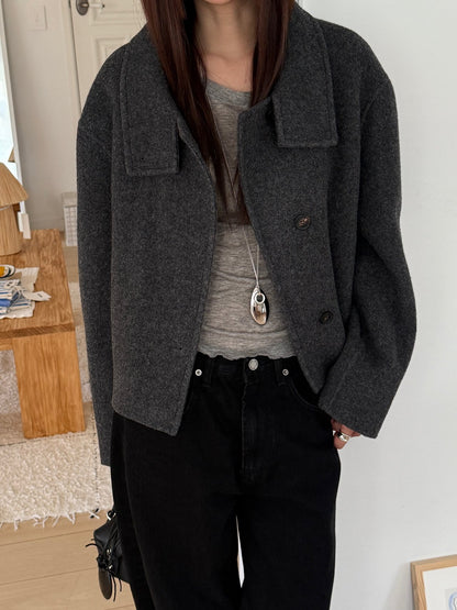 [PRE-ORDER] THE SCULPTED FUNNEL WOOL JACKET
