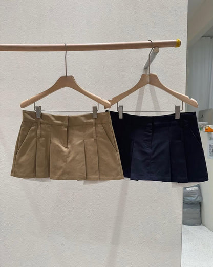 [PRE-ORDER]  LOW-RISE COTTON CONTRAST SKORT