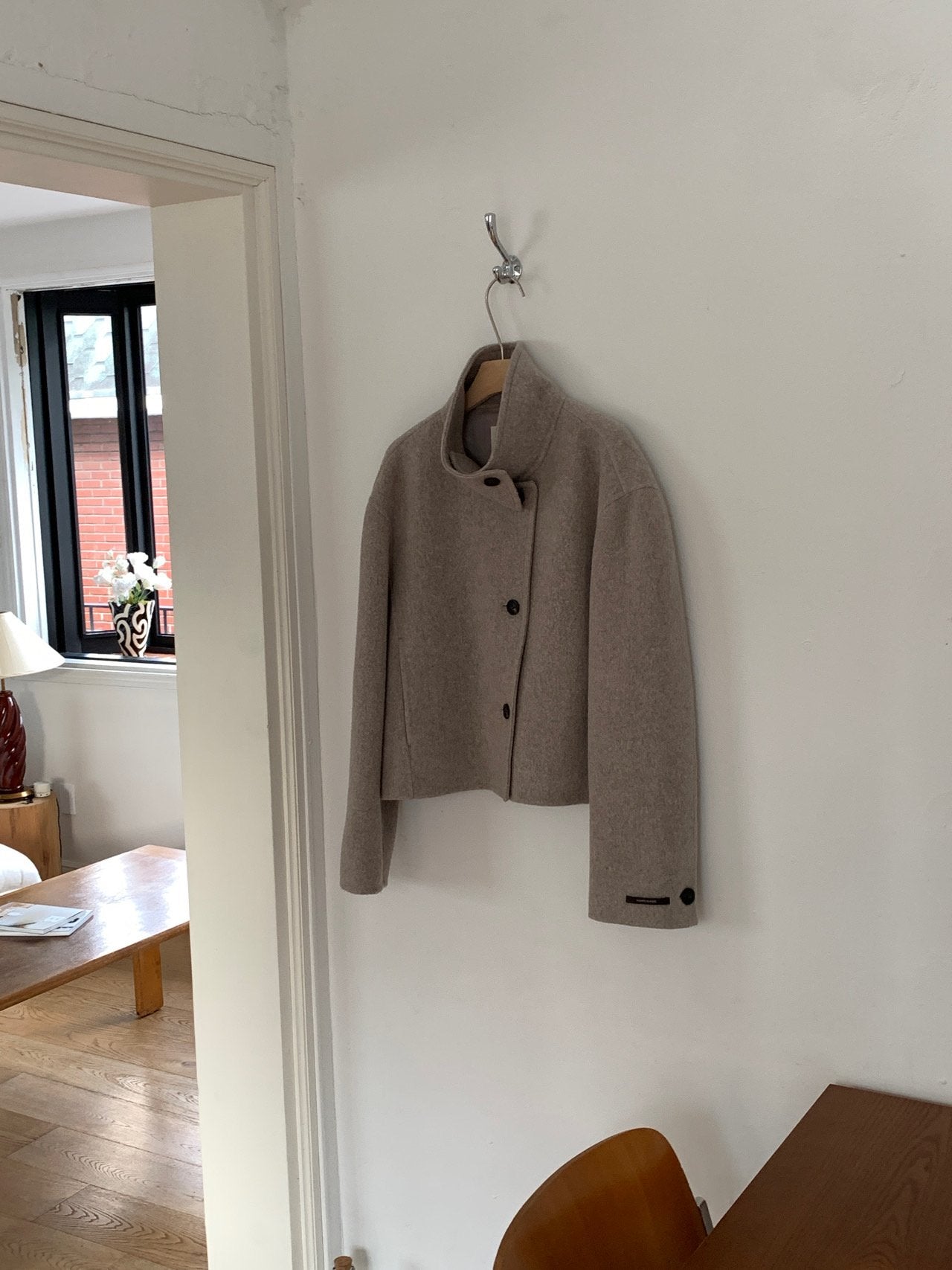 [PRE-ORDER] THE SCULPTED FUNNEL WOOL JACKET