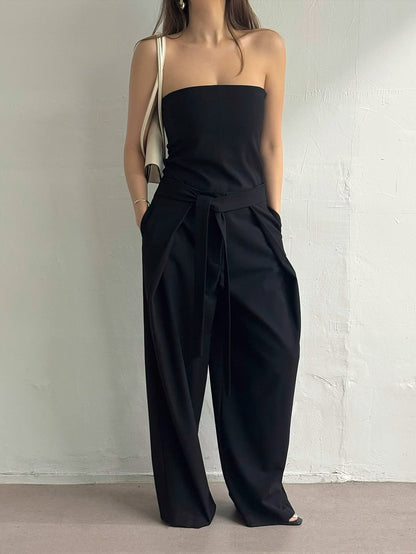 [PRE-ORDER] SIGNATURE BELTED DRAPE TROUSERS