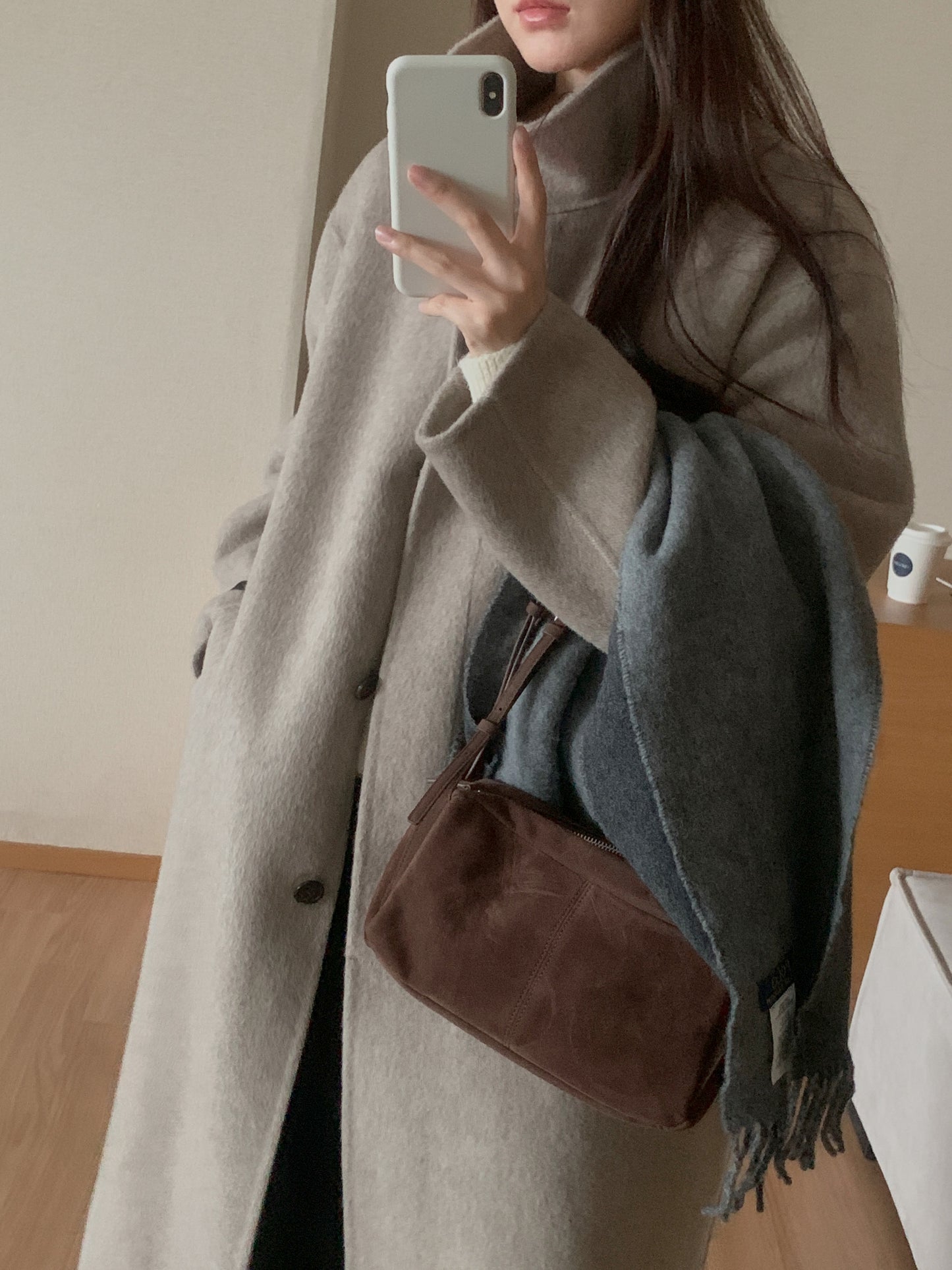 [PRE-ORDER] RUE HIGH NECK ALPACA BLEND HANDMADE COAT