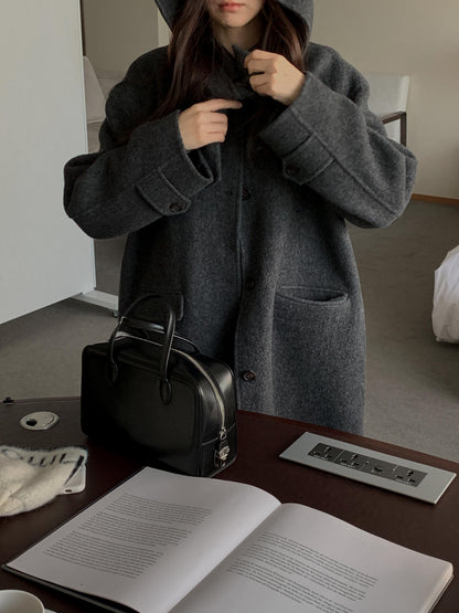 [PRE-ORDER] ÉTOILE HANDMADE WOOL COAT WITH DETACHABLE HOOD