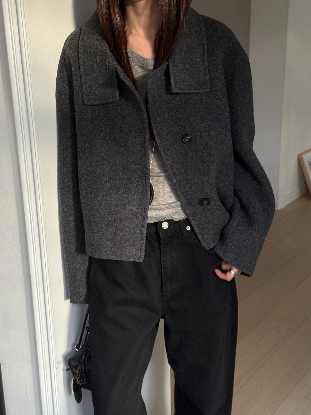 [PRE-ORDER] THE SCULPTED FUNNEL WOOL JACKET