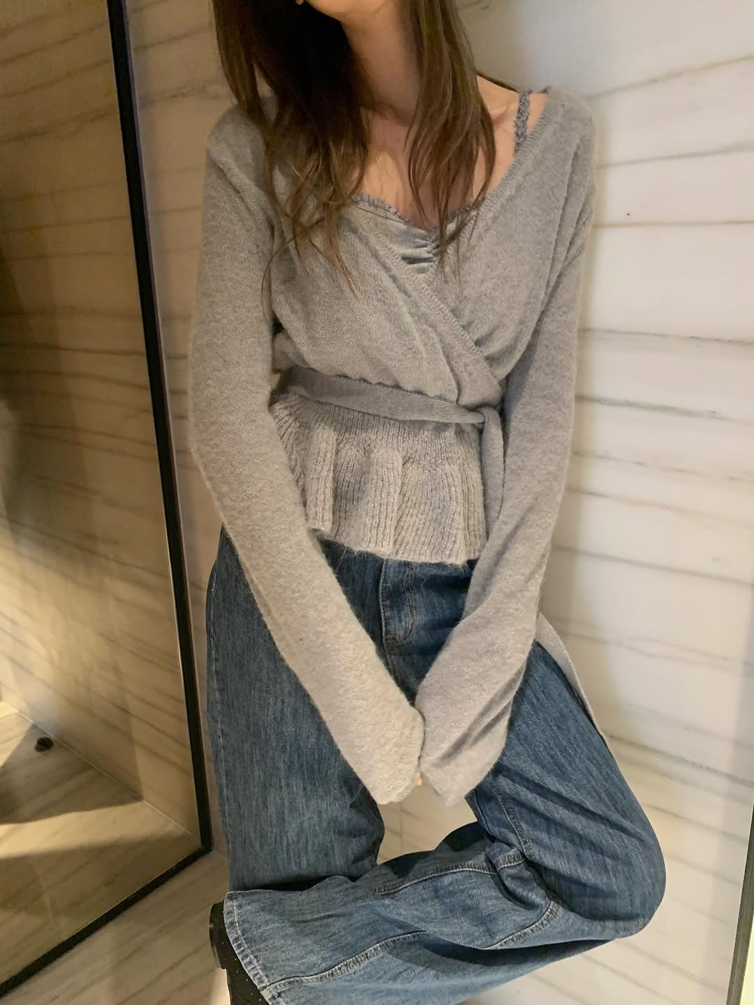 [PRE-ORDER]  SOFT HUG FRILL CARDIGAN