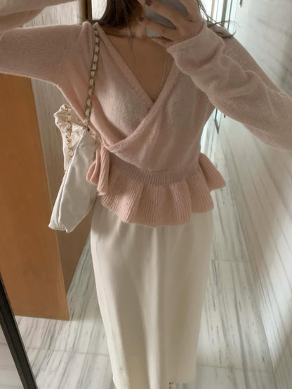 [PRE-ORDER]  SOFT HUG FRILL CARDIGAN