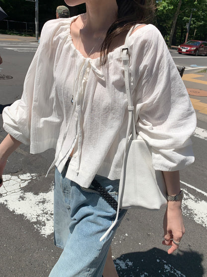 [PRE-ORDER] MILKY SHEER BOLERO BLOUSE